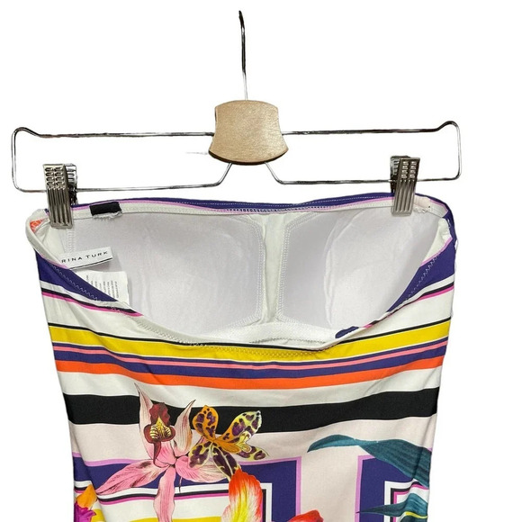 Trina Turk Treasure Cove Bandeau One Piece Swimsuit Size US 6 - Picture 6 of 9